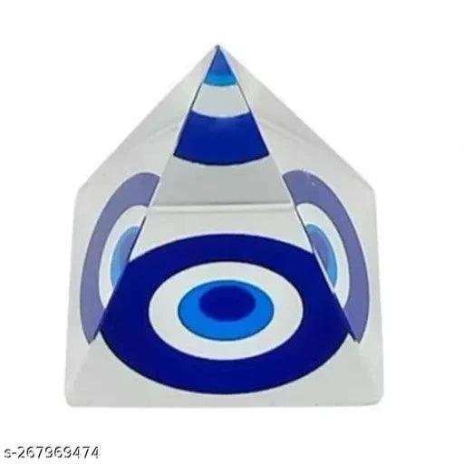 ALLLY Evil Eyes Vastu/Feng Shui Crystal Pyramid for Positive Energy and Vastu Correction.Good Luck & Prosperity - Springkart 