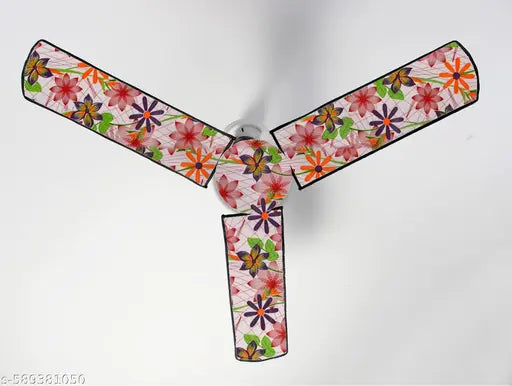 blucat Waterproof & Dustproof Three Blade Ceiling Fan Cover with attachable Enclosure Set of 1 Fan Cover clr49