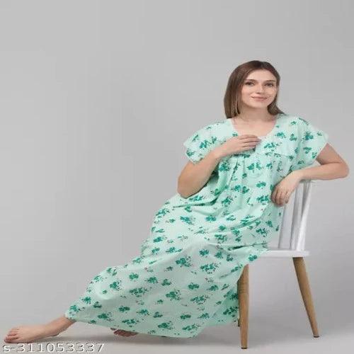 women night dress night wear night gown gown sleep wear cotton nighty cotton cotton gown cotton night dress cotton nighty cotton maxi - Springkart 