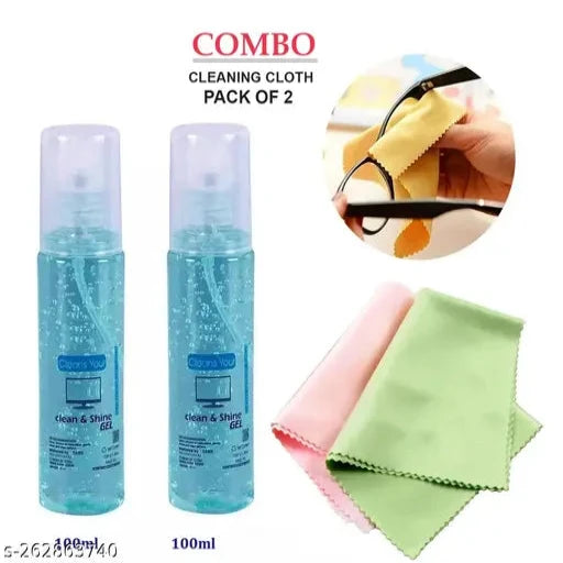 High demanding Liquid Gadget Gel Solution with Cloth to Clean (pack of 2 multicolor)