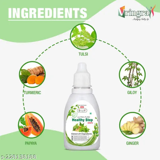 Ultra Pure Healthy Step - Immunity Booster - Health Supplement Drops 30ml (Pack of 2) - Springkart 
