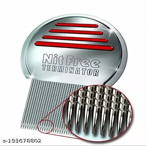Nit Free Terminator Lice Comb, Professional Stainless Steel - Springkart 