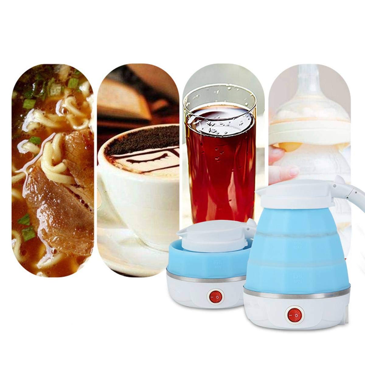 Silicone Foldable Collapsible Electric Water Kettle Camping Boiler - Springkart 