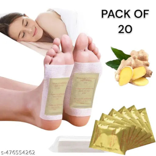 Body Cleansing Toxins Remover Detox Foot Patches Adhesive Pads Kit (20 Pads) - Springkart 