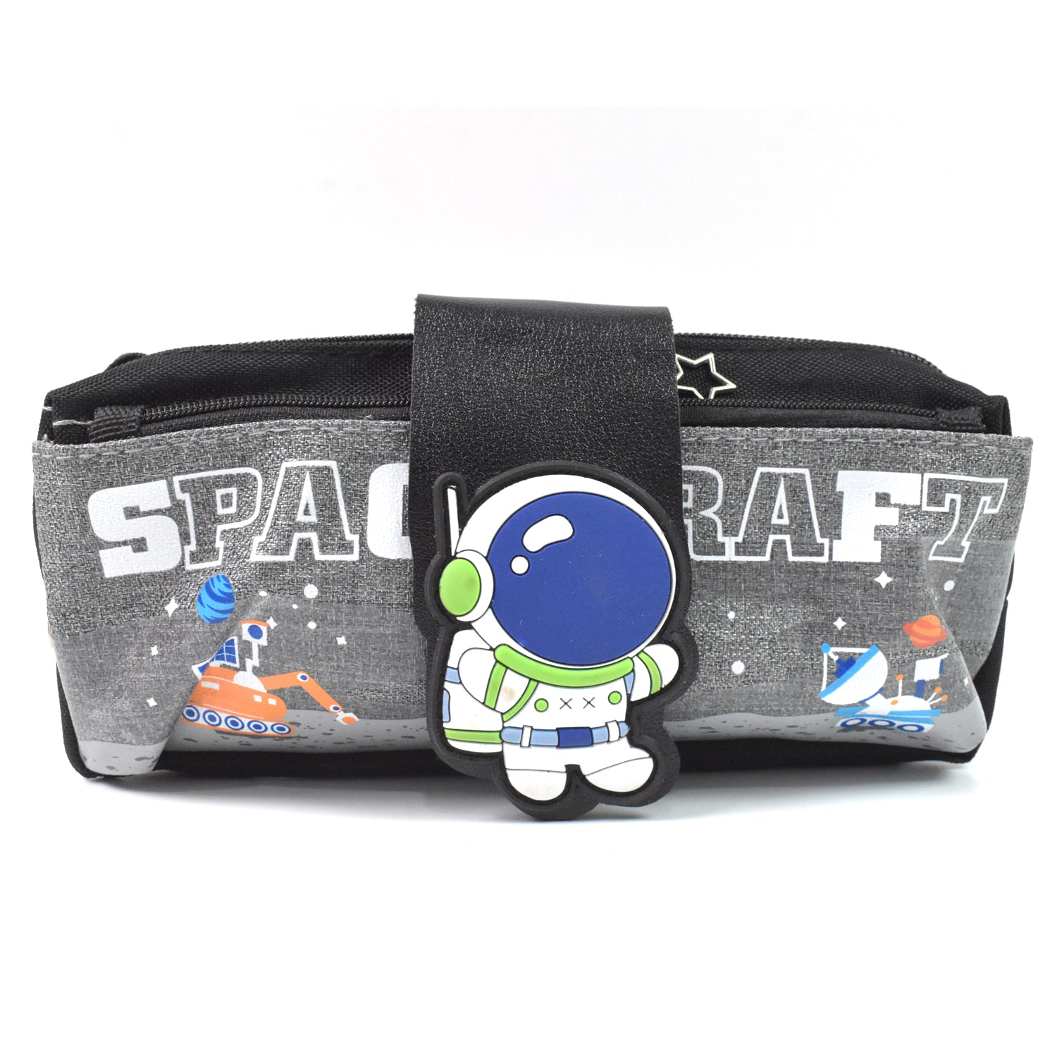 Pencil Pouch With Zipper Students Pencil Case Large Capacity Makeup Pouch Stationery Bag (1 Pc 2 Compartment) - Springkart 