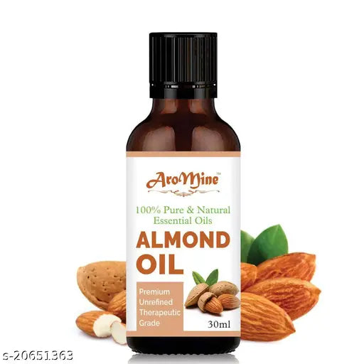 AroMine Pure & Natural Almond(Badam)Rogan Oil For Skin Face Glowing Oil for men & women-30ML