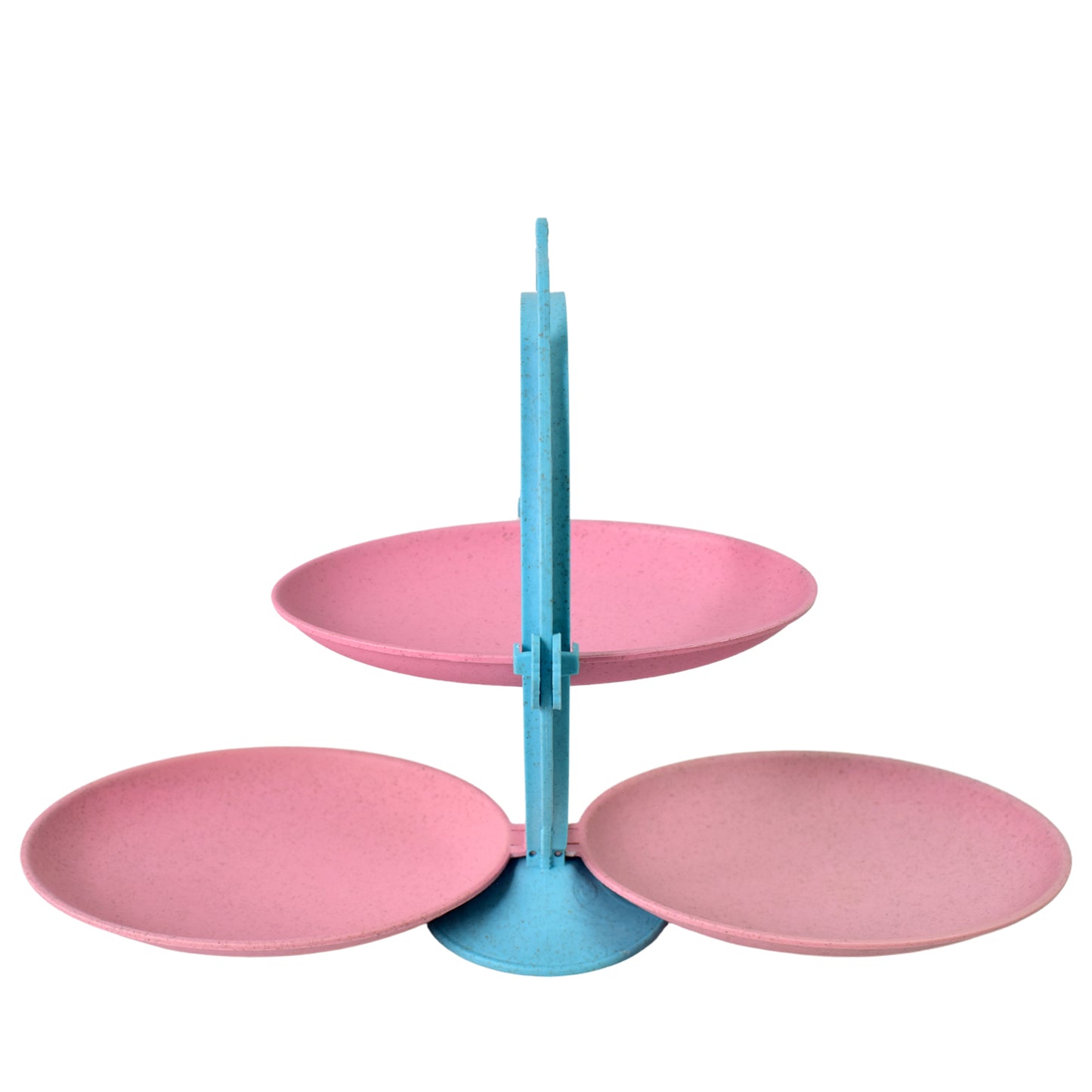 Foldable Fruit Plate Candy Dish Multi Use Mirror Shape Dried Fruit Tray (1 Set) - Springkart 