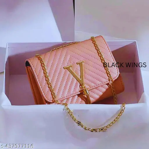 Light Pink causal partywear designer Ladies sling Bag