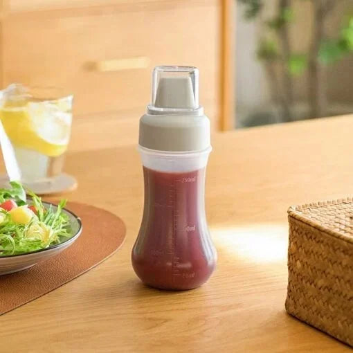 5 Hole Squeeze Sauce Bottle (280ML), Portable Plastic Sauce Bottle with Lid Five Holes, Sauce Dispenser Bottle [Buy 1 Get 1 Free]