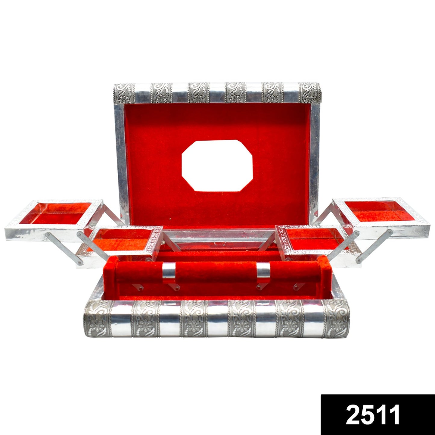 2511 Wooden Jewellery Organizer Multi Purpose Box Bangle Box - Springkart 