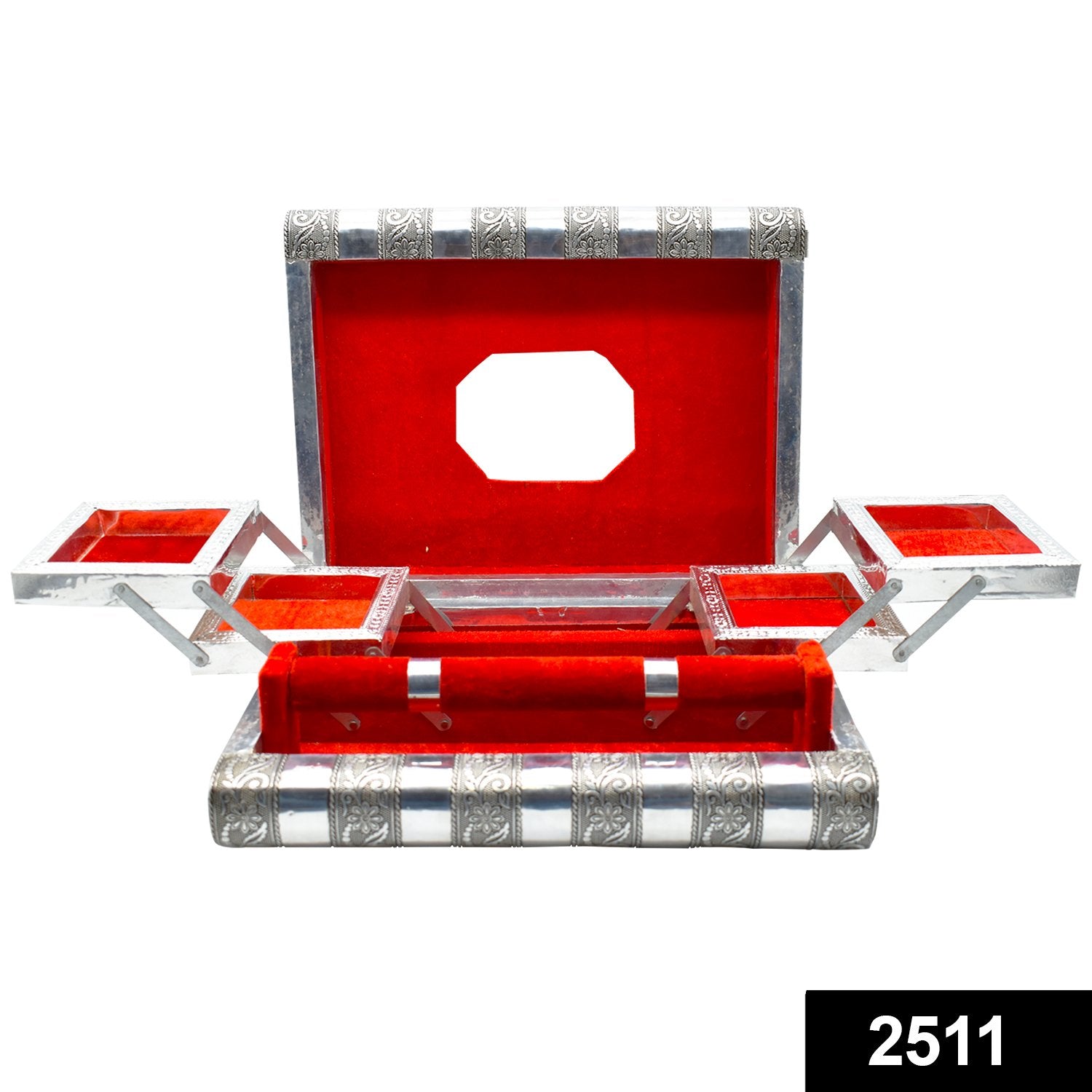 2511 Wooden Jewellery Organizer Multi Purpose Box Bangle Box - Springkart 