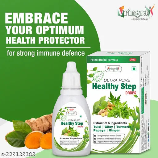 Ultra Pure Healthy Step - Immunity Booster - Health Supplement Drops 30ml (Pack of 2) - Springkart 