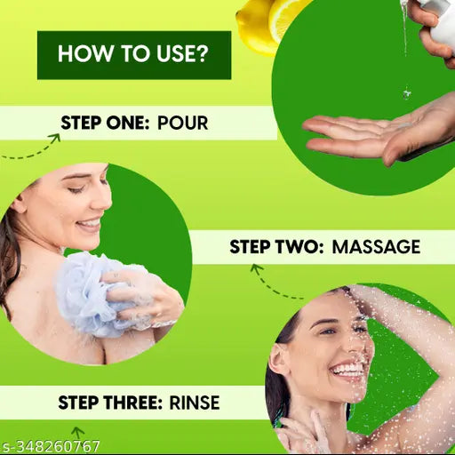 Body Wash Shower Gel with Tea tree, Lemon, Aloe vera Extract for Soft,250 ml (Loofah Free) - Springkart 