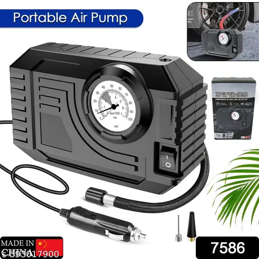 TYRE INFLATOR PORTABLE AIR COMPRESSOR 12V SMALL AIR PUMP FOR CAR