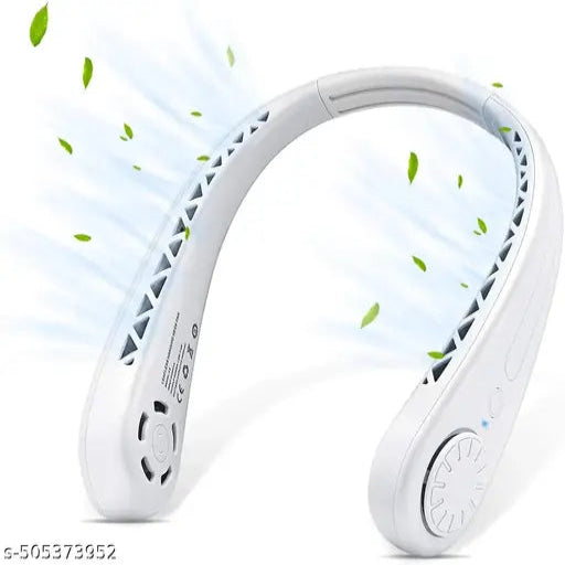 Portable Neck Fan, Bladeless Cooling Fan, 8H Working Time,Adjustable Neck Fan with 3 Speeds,(Pack -1,Multicolor). - Springkart 