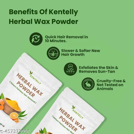 Herbal Face Hair Removal Wax Powder For Women, Painless Wax Powder For Women, WAXING POWDER FOR HAIR REMOVAL WOMEN, For Underarms, For Body, For All Skin - 100g - AH06 - Springkart 
