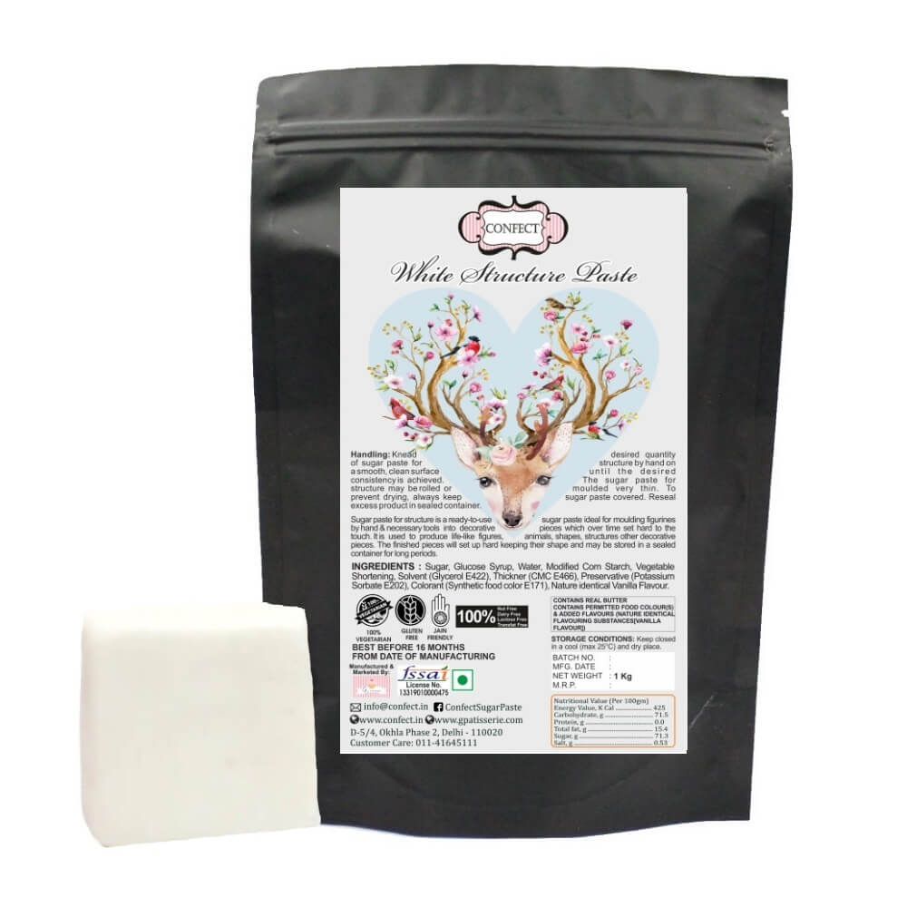 White | Edible Structure Paste 1 Kg