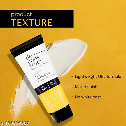 Deconstruct Lightweight Gel Sunscreen- SPF 55+ | PA+++ (50 gm) - Springkart 