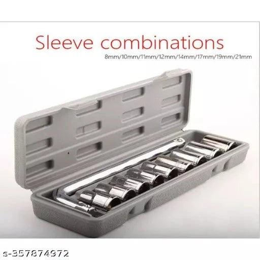 hardware TM Plastic Socket Wrench Set (Grey, 10-Pieces) - Springkart 