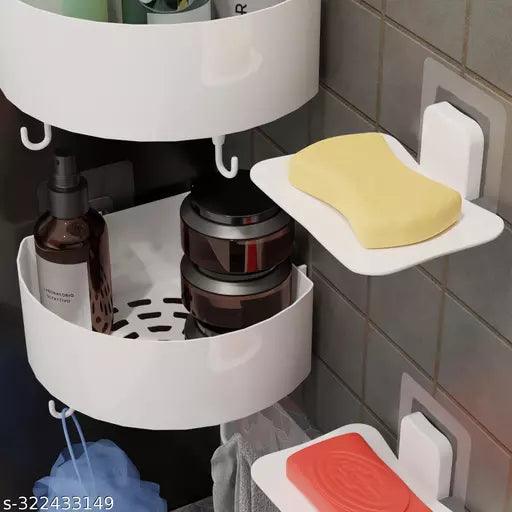 Multipurpose Kitchen Bathroom Shelf Wall Holder Storage Rack - Springkart 