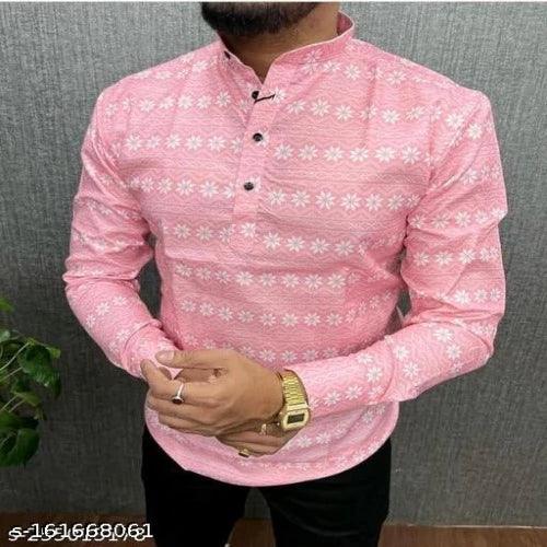 MENS SHORT CASUAL KURTA SHIRT - Springkart 