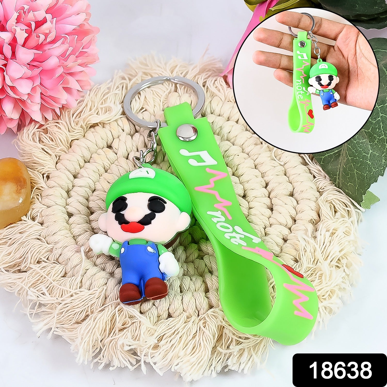 Cute Cartoon Silicone 3d Key Chain With Metal Hook Strap (Pack Of 1) - Springkart 