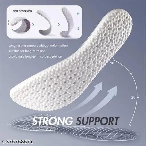 Breathable Shoe Insoles, Cushioning Walking Comfort Sport Work Insoles Shock Absorbing, (GREY)