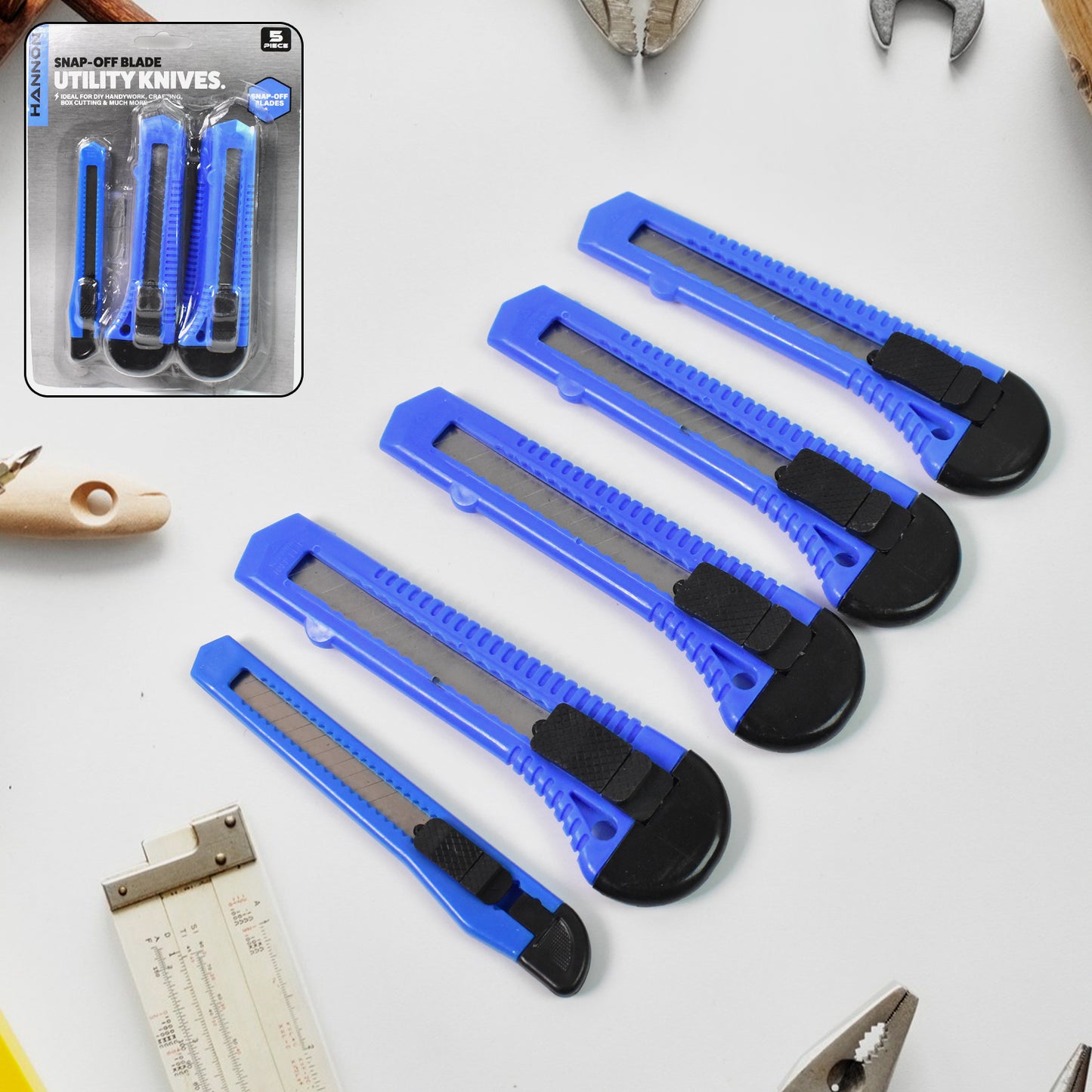 Multi-use Iron Cutter Knife (5 Pcs Set Mix Size) - Springkart 