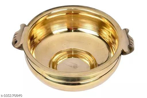 Pure Brass Plain Design Urli/Decorative Bowl 7.5