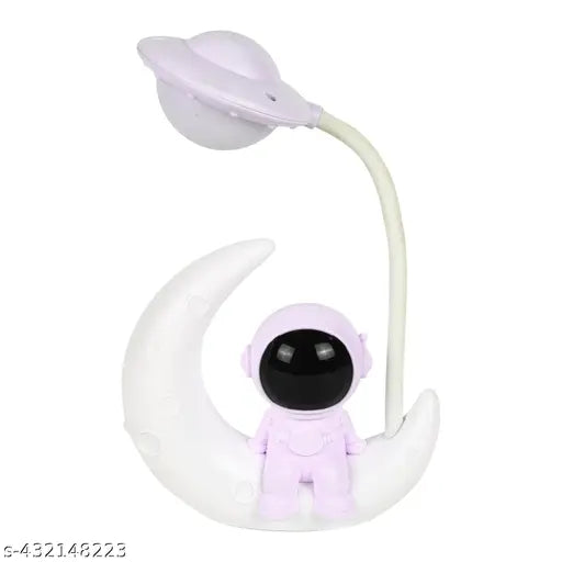 LED Study Table Lamp Astronaut Moon Shaped for Kids | 180 Degree Adjustable Desk Lamps