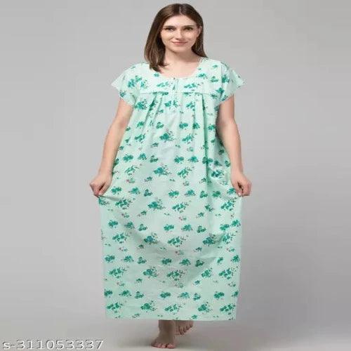 women night dress night wear night gown gown sleep wear cotton nighty cotton cotton gown cotton night dress cotton nighty cotton maxi - Springkart 