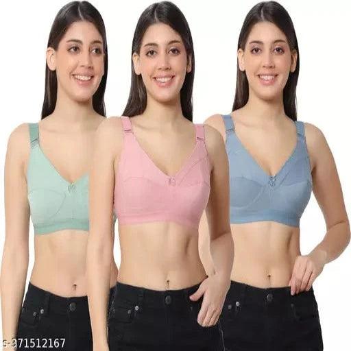 Women Non Padded Bra Pack of 3 - Springkart 