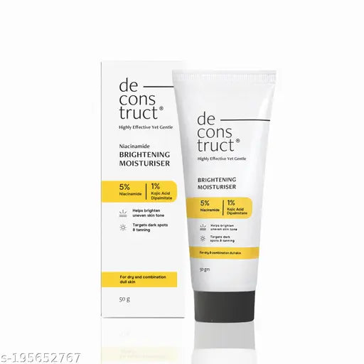 Deconstruct Niacinamide Brightening Moisturizer- 5% Niacinamide + 1% Kojic Acid Dipalmitate + 5% Vitamin C + Vitamin E (50gm)