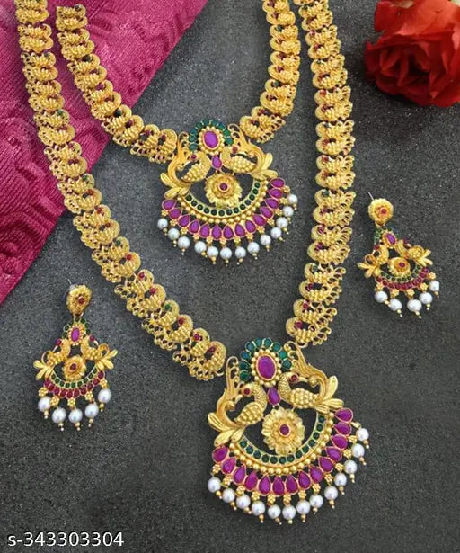 Women's South Indian Jewellery Set For Women | Necklace And Earring Set For Women