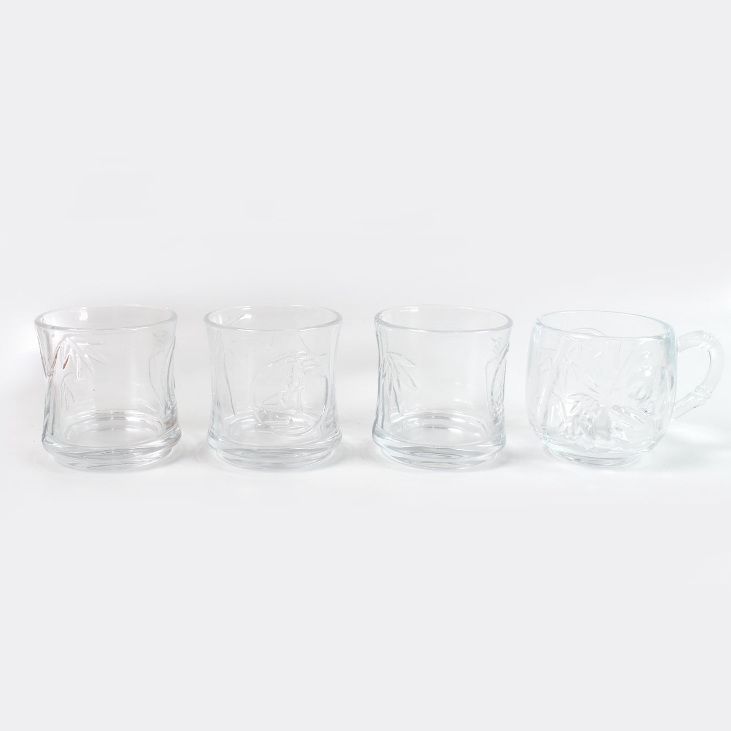 Glass 3 Pc Tumbler 1 Pc Cup Set (4 Pcs Set) - Springkart 