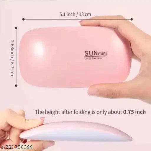 Mini Foldable Nail Lamp, Nail Polish Dryer Curing Lamp Light Portable, - Springkart 