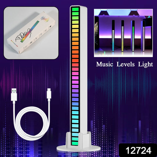 12724 Rhythm Lights Agc Automatic Gain Control 32 Colorful Rgb Light Adjustable Pickup Rhythm Lights Rgb Led Voice-activated Rhythm Light Car Home Sound Control Ambient Light (1 Pc)