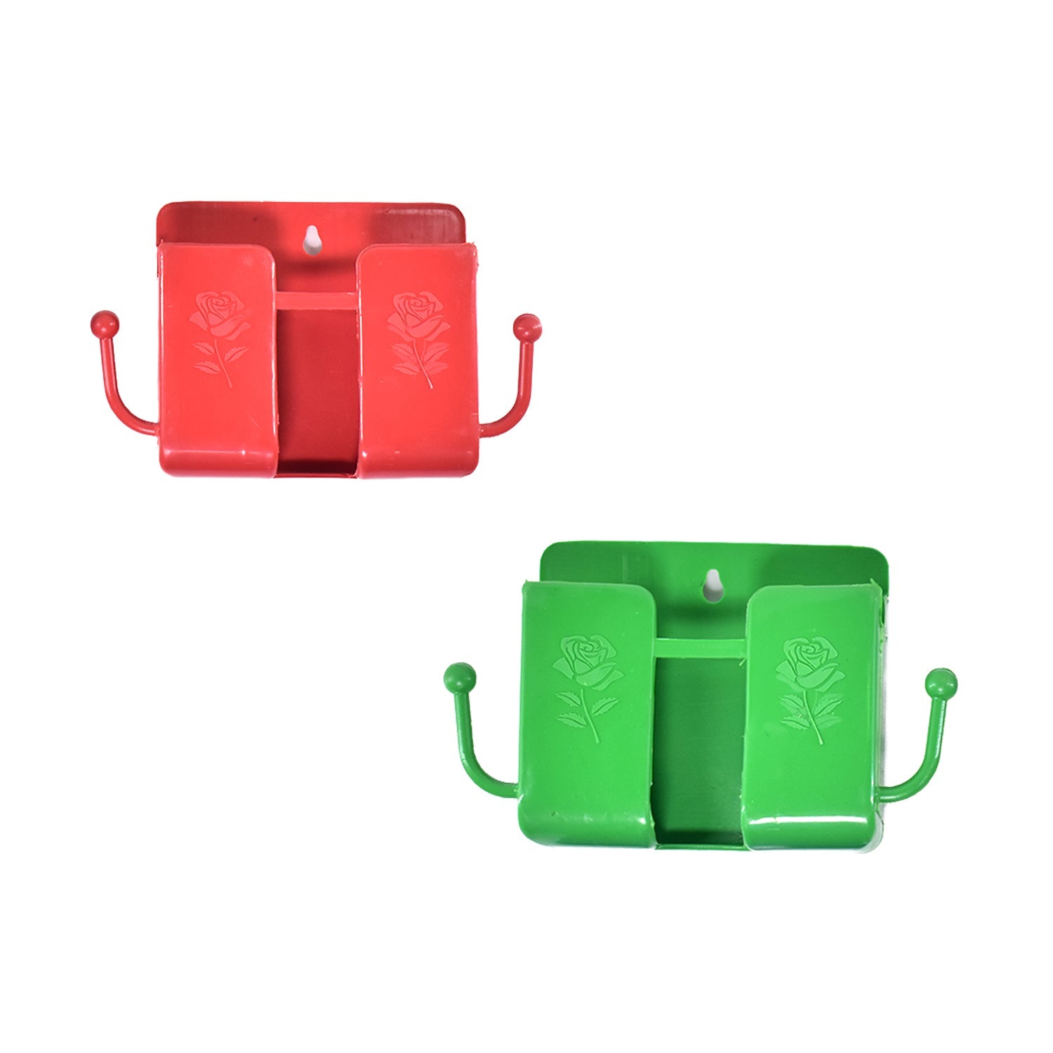 6201a Wall Mounted Storage Boxremote Storage Organizer Case With 2 Side Hanging Hooks. - Springkart 