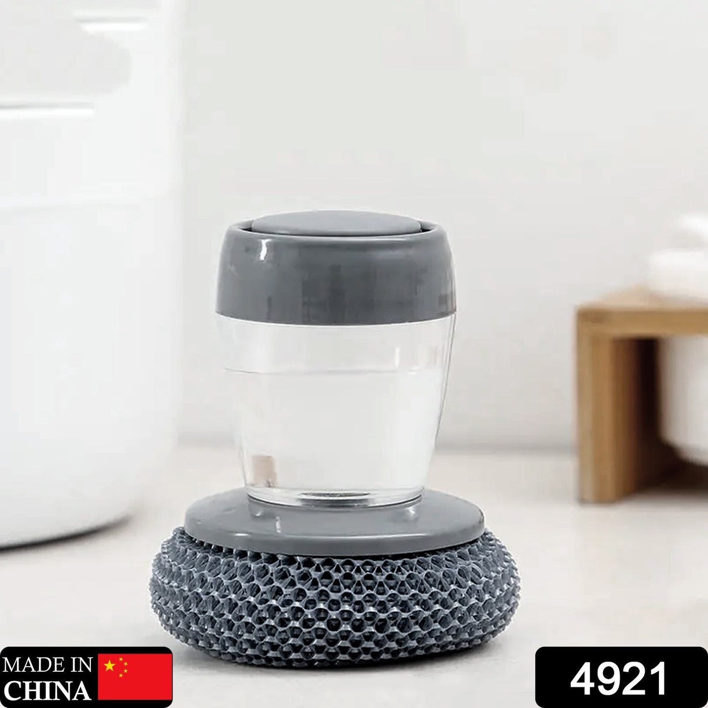 Soap Dispensing Palm Brush Washing Liquid Dish Brush Soap Pot Utensils With Dispenser Cleaning - Springkart 