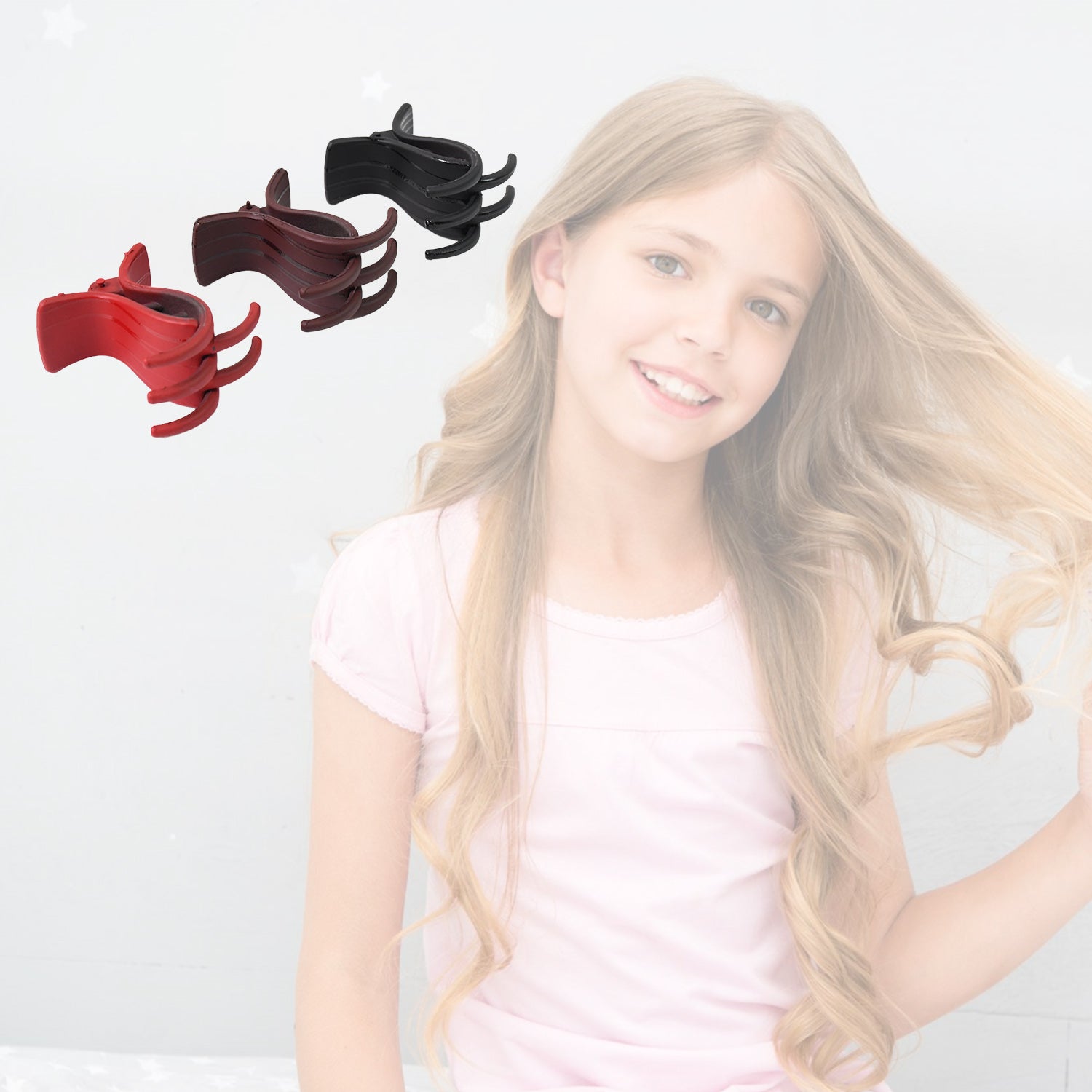 Big Hair Clips For Girls Kids Hair Accessories (6 Pcs Set Multi Color) - Springkart 