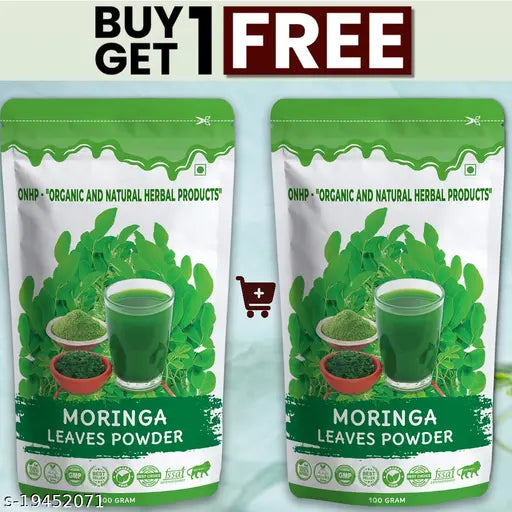 Moringa Leaves Powder (Moringa Oleifera, Benzolive Tree) For Skin Care(Face Mask)-200 Gram (Pack of 2) - Springkart 