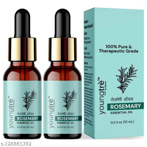 Youngtre Rosemary Essential Oil 100% Pure & Therapeutic Grade for Healthy Hair Growth (10ml Each Pack of 2) 20ML - Springkart 