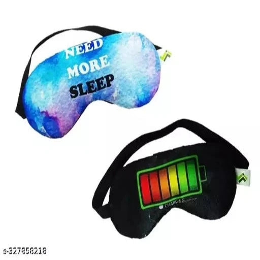 Set of 2 Sleep Eye Mask, Comfortable & Super Soft Sleeping Mask Complete Light Blocking for Women, Men - Springkart 