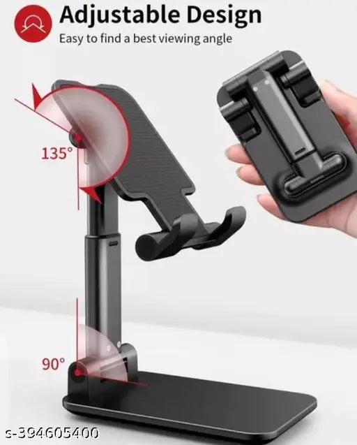 Adjustable Mobile Phone Foldable Holder Stand Dock Tabletop Mount For All Smartphones, Kindle,Ipad,Adjustable Mobile Stand,Black,