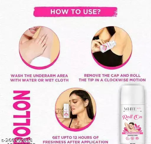 Lady Care UnderArm Roll On - Whitens & Brightens Skin, Prevents Odour, Aqua Fragrance Deodorant Roll-on - For Men & Women (60 ml)