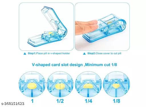 Pill Cutter and Splitter for Small Pills and Large Pills in Half with Stainless Steel Blade - Springkart 