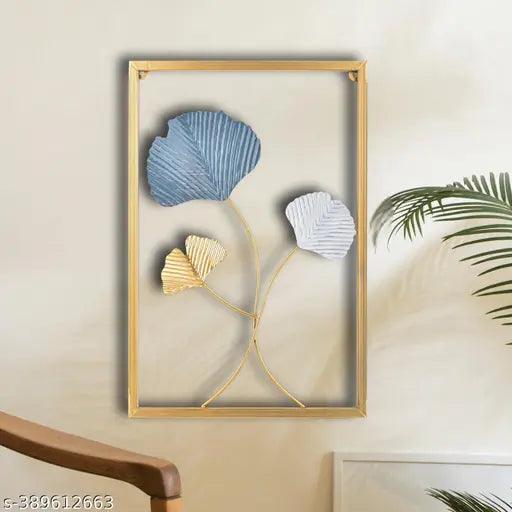 Gold Metal Wall Decor Leaf Wall Hanging Decoration,