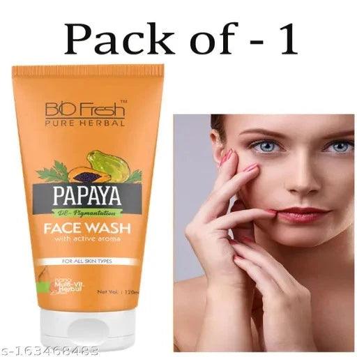 Bio Freash Pure Herbal Papaya Facewash With Active Aroma 120ml x 1 - Springkart 