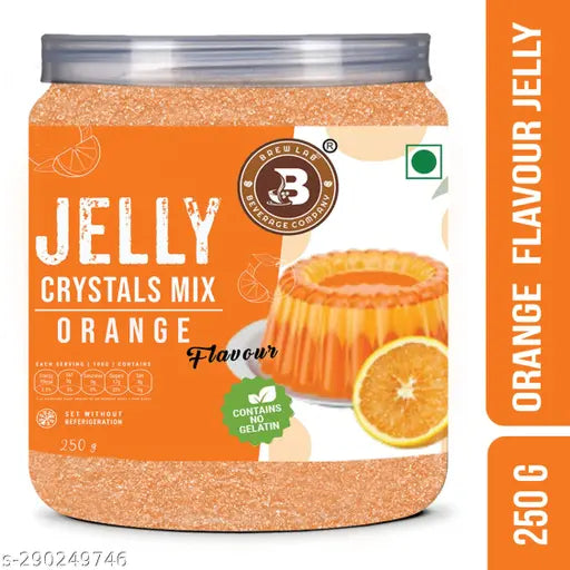 Brew Lab Orange Flavor Jelly Crystal Mix - No Gelatin 250 g
