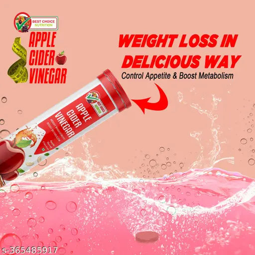 Apple Cider Vinegar Effervescent Tablets With Vit B6 & B12 for weight loss (15 Tablets) - Springkart 